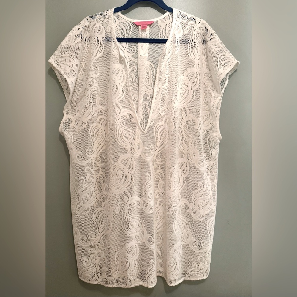 Lilly Pulitzer White Lace Swim Coverup